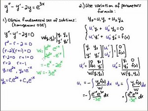 Method of Variation of Parameters to Solve a Second-order ODE