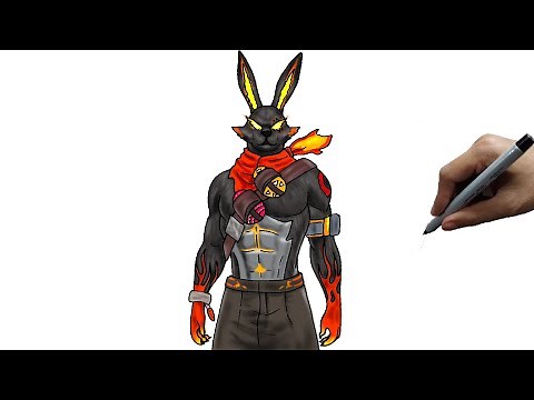 How to draw bunny mastermind bundle | free fire drawing