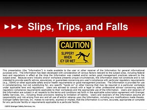 Slips, Trips, and Falls - SlideServe