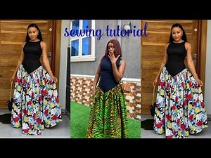 How I made this stylish Ankara gown with gathered basque effect | beginner friendly tutorial