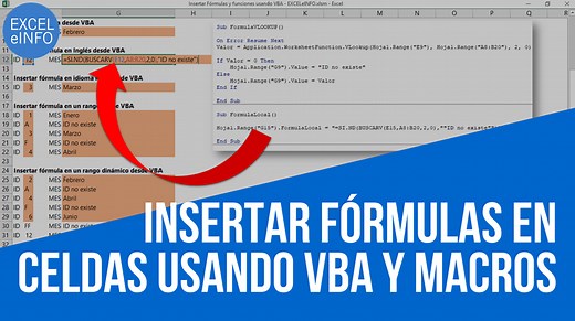 Insertar Fórmulas y funciones en celdas de Excel usando VBA y macros - Sergio Alejandro Campos