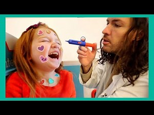 May STiCKER POX si Adley! Brave Doctor visit with Nurse Mom and 2 Shots from Dr Dad new play kunwari