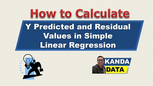 How to Calculate Y Predicted and Residual Values in Simple Linear Regression - KANDA DATA