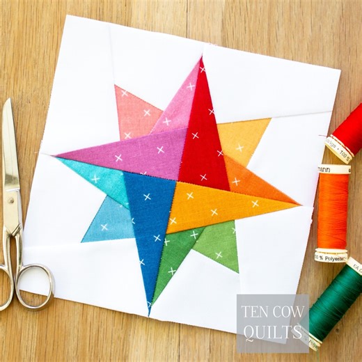 Folded Star, 7 Sizes Included, Quilt Block Sewing Pattern, Foundation Paper Piecing Pattern, FPP, PDF Download - Etsy