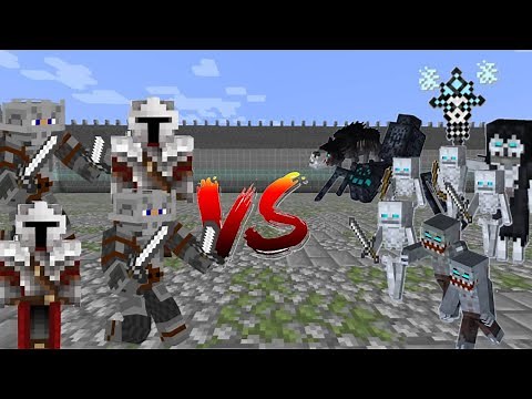 minecraft mob battles - knight army vs undead army
