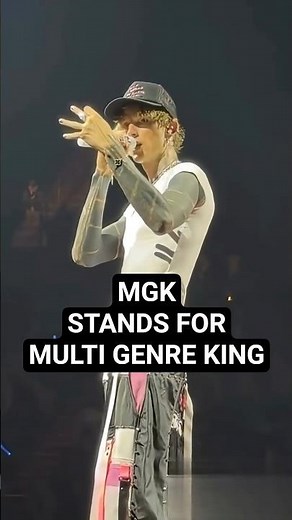 mgk: "Now the words M G K stand for Multi Genre King. I will never be put in the box." 👑