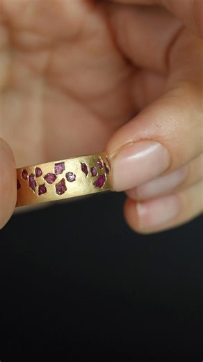 2.8K views · 59 reactions | NEW Raw Pyra Barrel Ring with Raw Ruby Fused into the 14K Gold Plated Sterling Silver Band https://germankabirski.com/collections/raw-gems-jewelry | German Kabirski Jewelry | Facebook