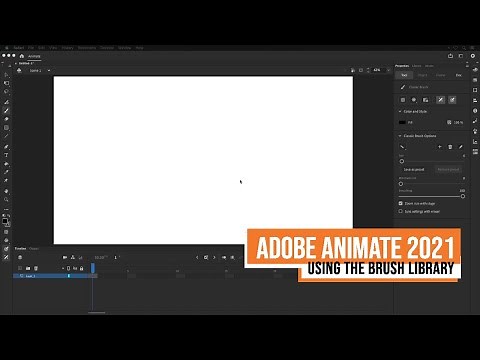 Adobe Animate CC 2021 - Using the Brush Library