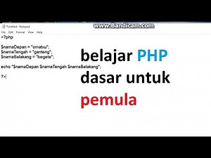 PHP dasar dengan notepad 1