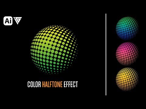 Halftone Sphere Effect in Adobe Illustrator | Sphere Halftone Effect | Illustrator Teachings