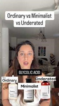 Ordinary vs Minimalist vs Underated: Who has the best Glycolic Acid? #honestreview #skincare #shorts