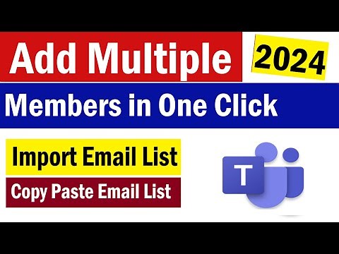 How to Add Multiple Members in Microsoft Teams | How To Add Bulk Members in MS Teams | Bulk Import
