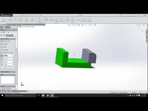 Limit distance mate (advanced mate) - solidworks 2015 - video 83