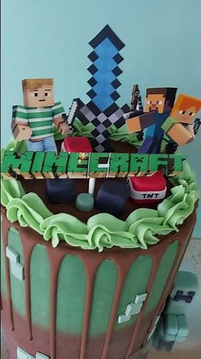 Minecraft birthday cake |Tutorial| Buttercream| Decorating techniques and Ideas| Flowers| Rose|