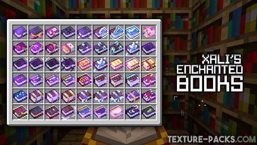 Xalis Enchanted Books Texture Pack 1.21.10 / 1.21.9 / 1.21.8