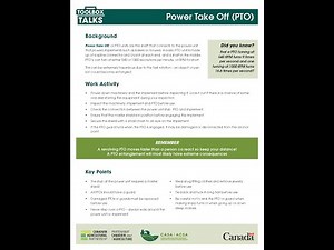 Power Take Off (PTO) Toolbox Talk