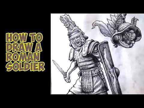 How to draw a roman soldier. Drawing a soldiers roman empire