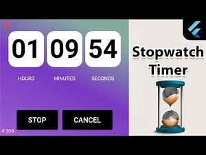 Flutter Tutorial - Simple Stopwatch Timer | Countdown & Countup Timer