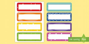 Multicolour Pattern Locker Labels
