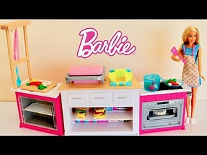 Barbie Ultimate Kitchen | Unboxing, Assembly, Cooking & Dinner Time Play with Barbie Dolls