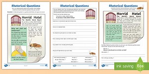 Rhetorical Questions Differentiated Worksheets