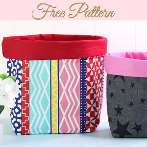 Fabric Basket Pattern - Easy Tutorial for 5 Sizes  TREASURIE