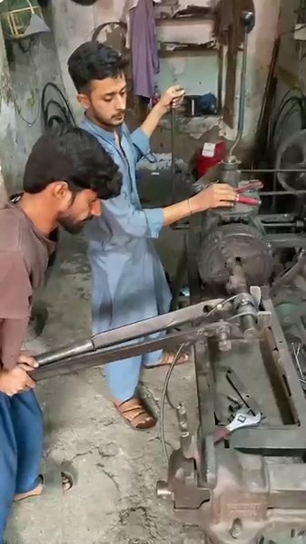 Professional Spring Making Process on Lathe Machine | Skilled Workers at Work