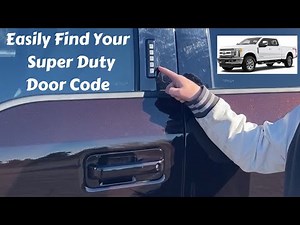 How To Find Keypad Door Code Ford F250 - F550 DIY Tutorial Retrieve Keyless Entry F350 F450