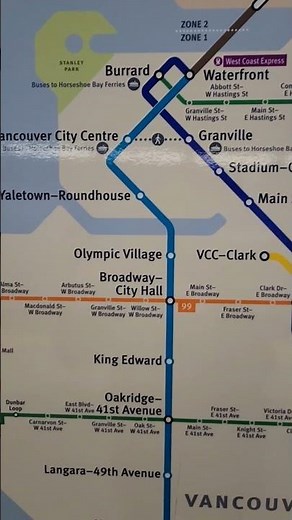 Vancouver SkyTrain Map Exploration: Where Can We Go?