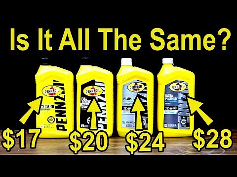 Are They All The Same Motor Oil? Let's Settle This! Four Levels of Pennzoil Motor Oil Compared