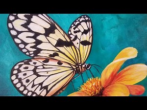 BUTTERFLY Acrylic Painting Tutorial Livestream