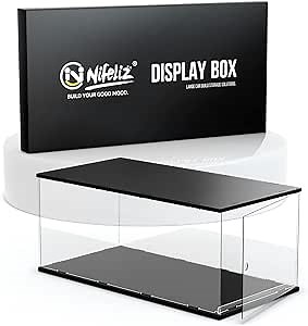 Nifeliz Acrylic Display Box for Scale 1:8 Big Model Cars, Building Toy Car Organizer and Storage, Gifts for Large Car Model Colle ctors (25.2Lx13WX10.4H in)