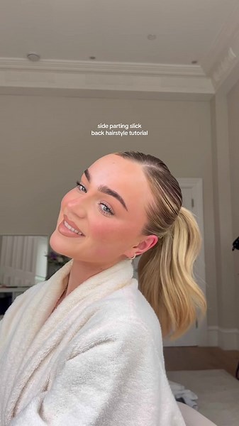 Slick Back Hairstyle Tutorial with Side Parting