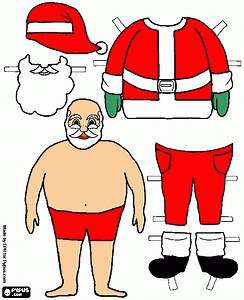 santa coloring page, printable santa
