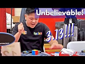 Rubik's Cube World Record - Fastest Solving on 3x3 by Max Park! 3.13