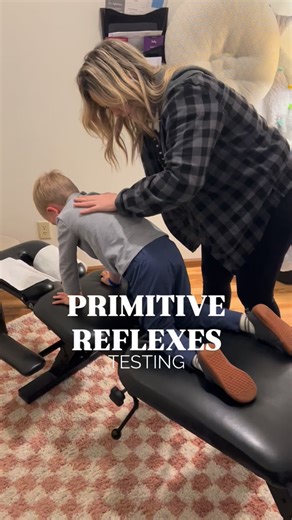 18 reactions | Here is a little look into what our testing for primitive reflexes looks like. There are a series of tests we do to see if your child has any retained reflexes. Next we will share some exercises that we recommend. Stay tuned! | Houdeshell Chiropractic, LLC | Facebook