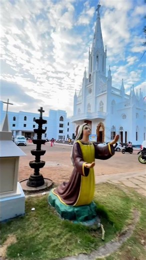 Lourde Church, Thrissur — where faith shines brighter than the lights. ✨
