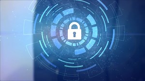 Download business man hand hologram hud projection padlock security icon for free