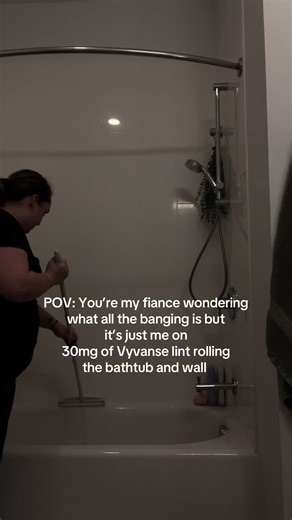 yes, that is a giant lint roller. It’s literally easier to do this than vacuum up all the stray hair/dog hair 😅#vyvanse #adhdtiktok #crazy #cleaningtiktok