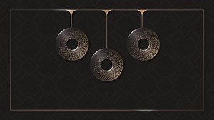 Download Luxury gold border pattern background for free