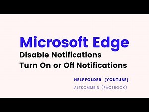 Windows Edge Browser - Disable notifications