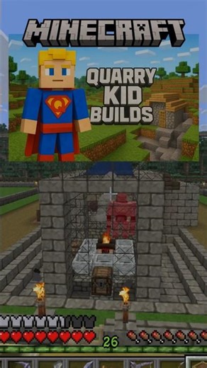 Meet Quarry Kid #minecraft #minecraftsurvival #minecraftbuilding #minecraftgameplay