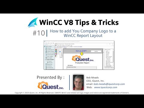 WinCC V8 Tip 10: How To Add Your Company Logo to Report Layout 🖨️