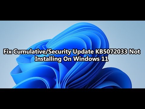 Fix Cumulative/Security Update KB5072033 Not Installing On Windows 11