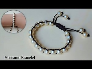 Diy macrame bracelet || How to make beaded macrame bracelet || Macrame bracelet tutorial