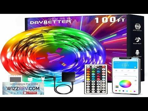 100Ft LED Strip Lights Smart Light with App Remote Control RGB LED