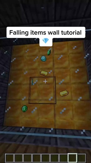 FALLING ITEMS WALL 💎 #minecraft #minecraftbuilding #minecraftmemes #minecrafttutorial #minecrafter #mc #viral #fy #foryou #fyp #foryoupage