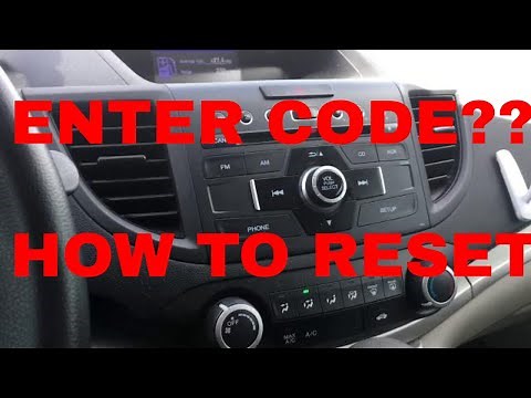 RADIO CODE - How to reset your Honda or Acura radio code (most models) Quick and Easy