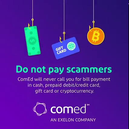 #DYK? Cash app scams are on the rise! This popular method involves scammers posing as ComEd representatives threatening service disconnection if they are not paid immediately. We know losing money or personal information to scams and fraud can be devastating. Remember… We will never call or come to your home or business to: 🙅‍♂️ Demand a direct payment with: • Prepaid cash card • Cryptocurrency: Bitcoin • 3rd-party bank app: Zell, CashApp, QuickPay, Venmo 🙅‍♂️ Sell you electricity 🙅‍♂️ Threat