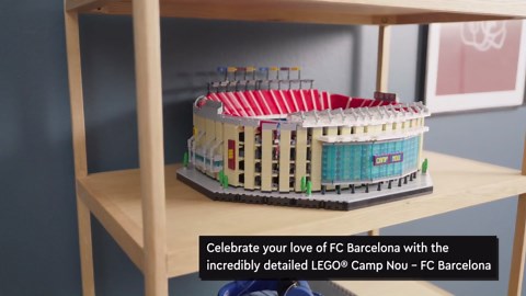 LEGO Icons Camp NOU – FC Barcelona Soccer Stadium 10284 Model Building Kit, Large Construction Set for Adults, Gift Idea